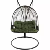 Кресло-кокон подвійне Home Rest Everest коричневий/Олива грін (23090)