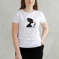 Дивовижна футболка в стилі Casual з принтом Жіноча роза