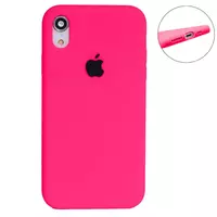 Original Silicone Case Full Size iPhone Xr — Neon Pink (47)