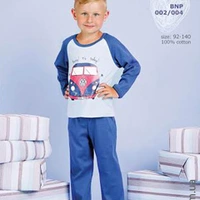 Піжама для хлопчика джинсового кольору з автобусом (ELLEN)