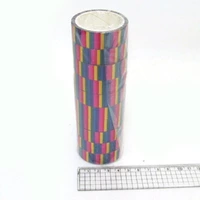 Скотч декоративний плівка "Веселка" 1,5 см*5м 10pc/tub, 10шт/етик.