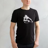 Трендова чоловіча футболка Casual чорного кольору, принт Діджей