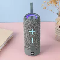 Bluetooth-колонка TG619C з RGB ПІДСВІТКОМ, speakerphone, радіо, grey