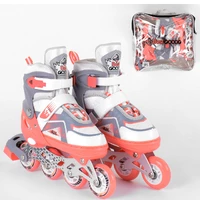 Роликовые коньки Roller 30-33 р со световым эффектом Серо-оранжевый 6900066343179