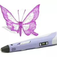 3Д ручка с LCD дисплеем Smart 3D pen-2 фиолетовая