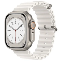 Силіконовий ремінець для Smart Watch Ocean Band 42/44/45/49 (Білий)