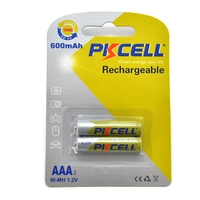Акумулятор PKCELL 1.2V AAA 600mAh NiMH Rechargeable Battery, 2 штуки в блістері ціна за блістер, Q12