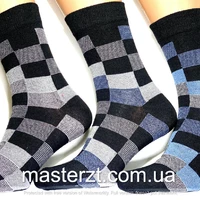 Шкарпетки чоловічі Мастер 27-29р в клітинку класика високі х\п¶