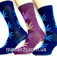 Шкарпетки чоловічі Мастер 25-27р демісезонні листя високі темне асорті¶