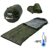 Спальний мішок тактичний OBBA для військових та армії ЗСУ, Спальник-кокон армійський на температуру -10, Зелений
