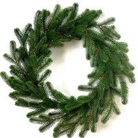 Вінок новорічний різдвяний Traditional з литої хвої зелений, Ø 50 см