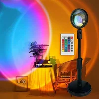 Светильник проекционный Sunset Lamp RGB с пультом USB разноцветный