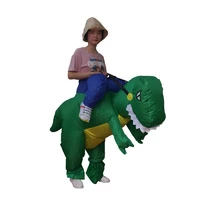 Надувний костюм зеленого динозавра RESTEQ для дорослого, хеллоуїн, косплэй. Неси мене динозавр