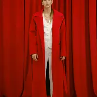 Пальто прямого крою з поясом RED OBSESSION 2в1