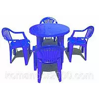 Набор пластиковой садовой мебели стол Квадрат и стулья Луч