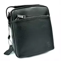 Мужская кожаная сумка H.T.Leather Чёрного цвета 407-83