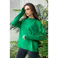 Тонкий свитер рванка зеленый
